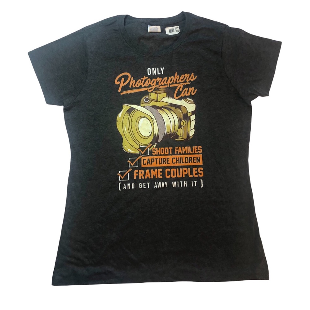 Brand New Dark Heather Gray T-shirt Photographer Tee size M